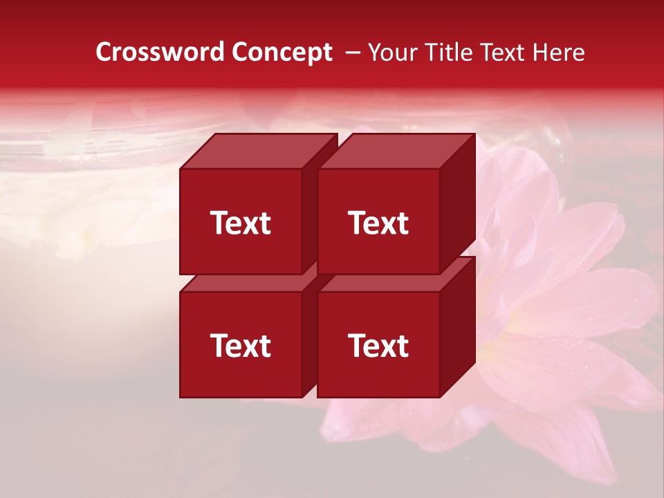 Cosmetic Moisturizing Cream With Flowers PowerPoint Template