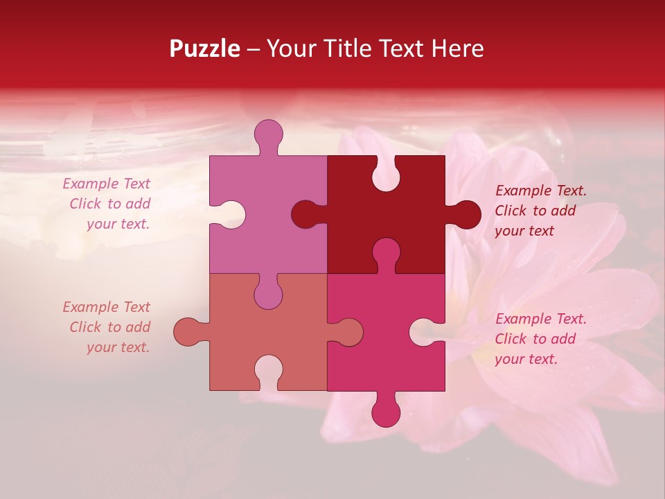 Cosmetic Moisturizing Cream With Flowers PowerPoint Template