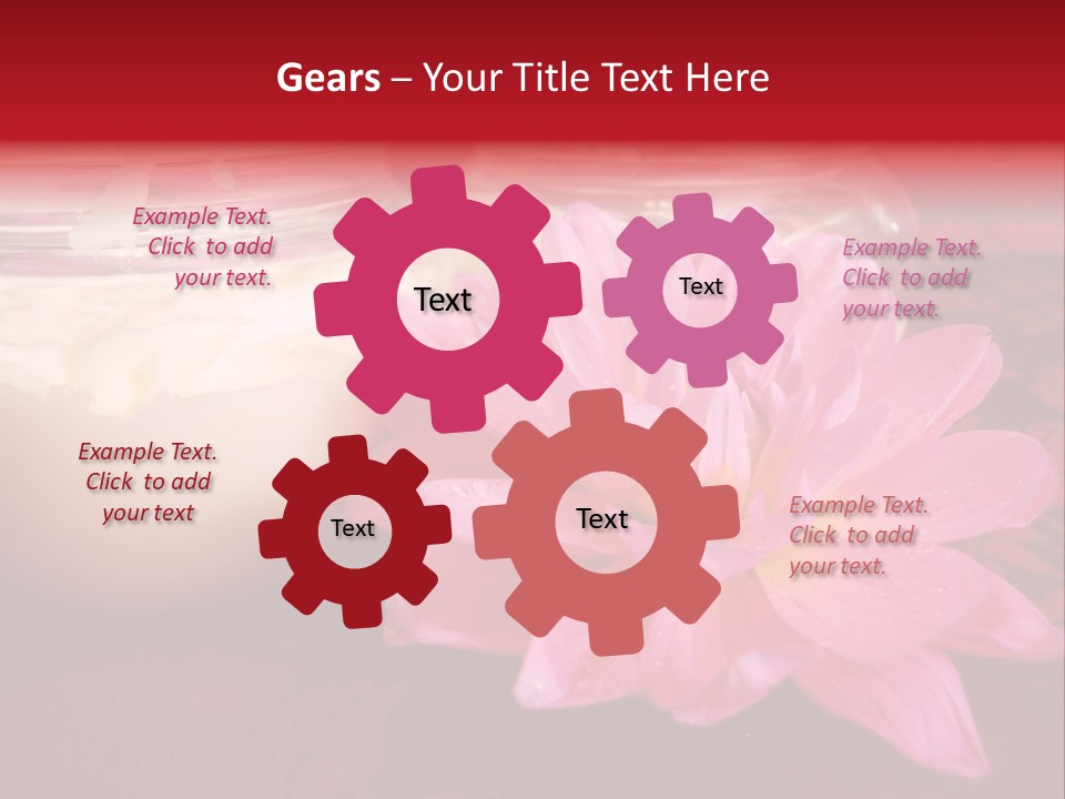 Cosmetic Moisturizing Cream With Flowers PowerPoint Template