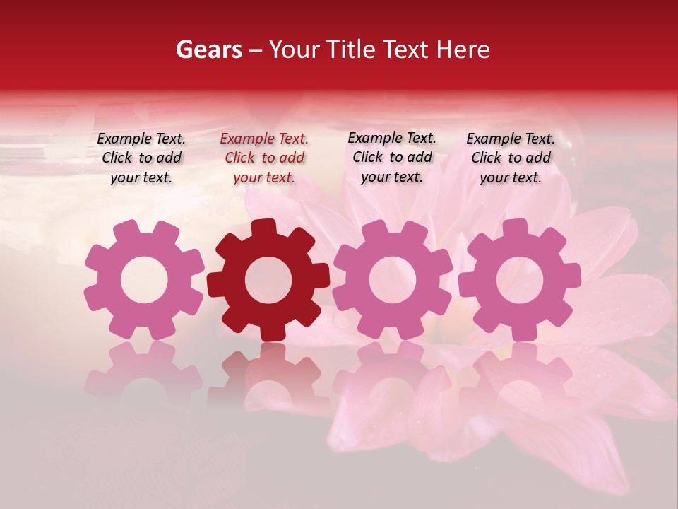 Cosmetic Moisturizing Cream With Flowers PowerPoint Template