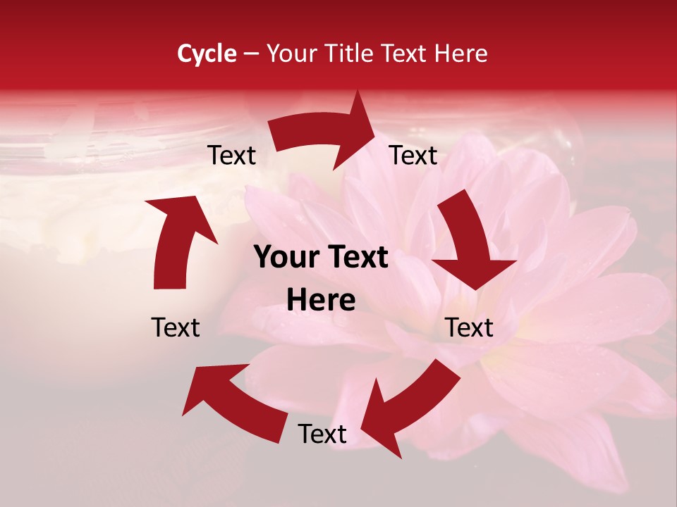 Cosmetic Moisturizing Cream With Flowers PowerPoint Template