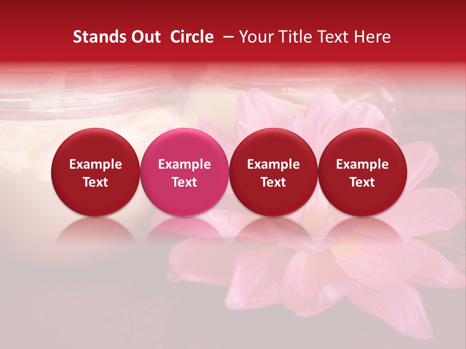 Cosmetic Moisturizing Cream With Flowers PowerPoint Template