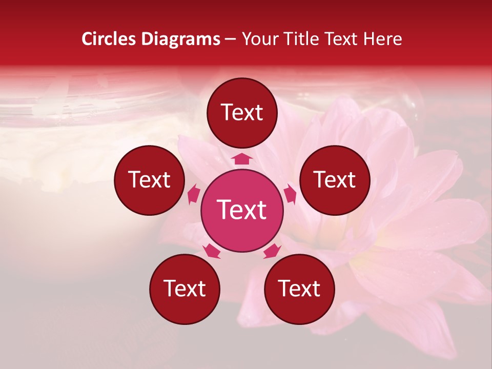 Cosmetic Moisturizing Cream With Flowers PowerPoint Template