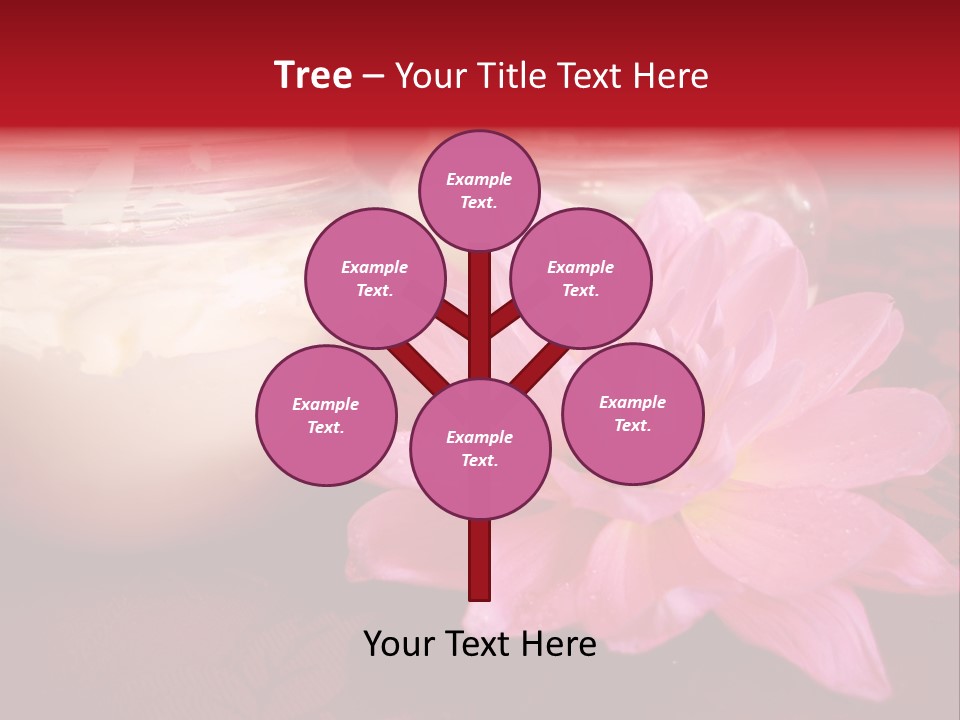 Cosmetic Moisturizing Cream With Flowers PowerPoint Template
