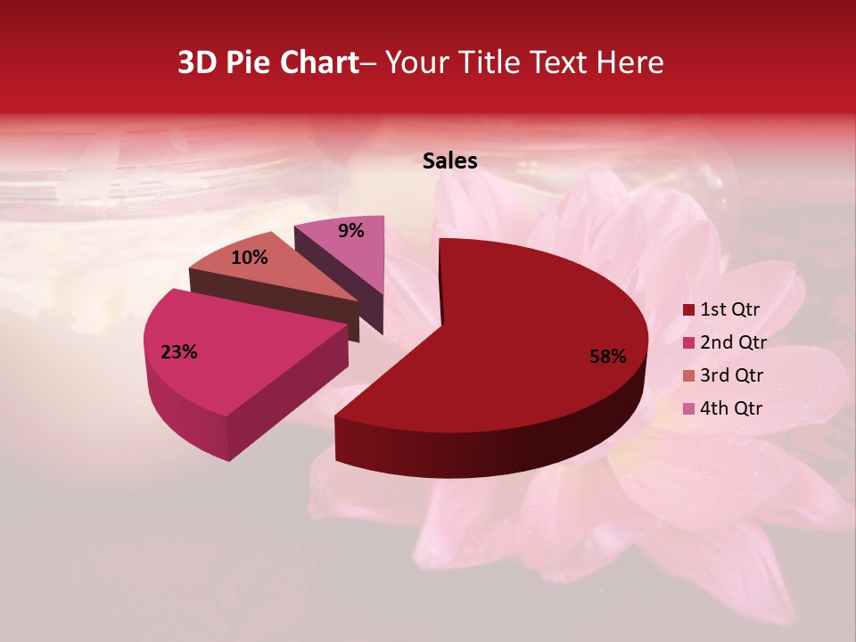 Cosmetic Moisturizing Cream With Flowers PowerPoint Template