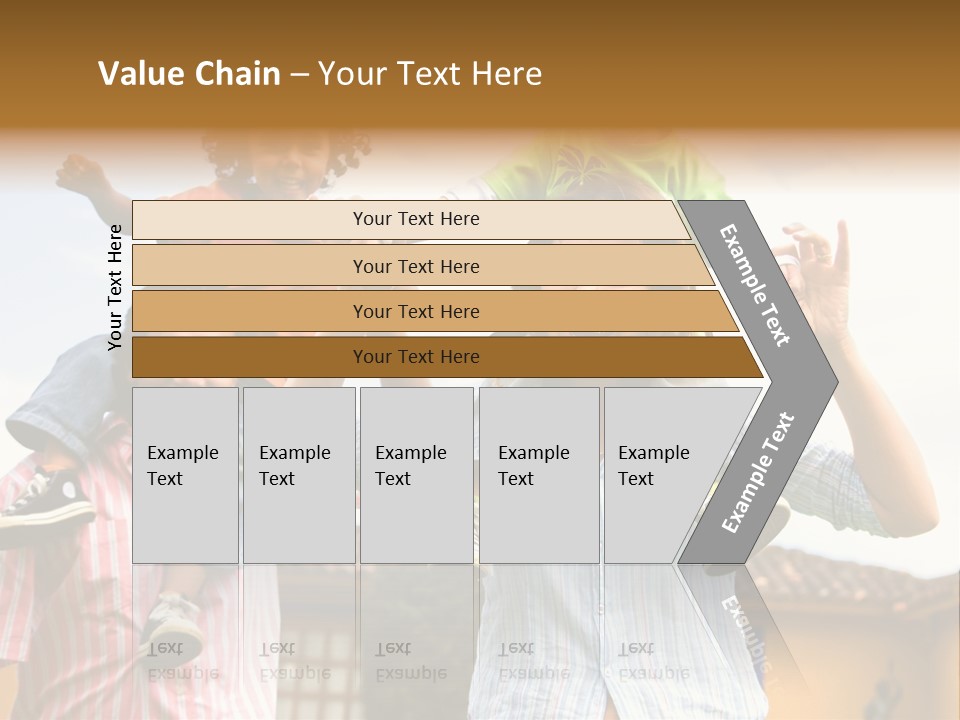 Happy Family Portrait Having Fun Outdoors At Their Home PowerPoint Template