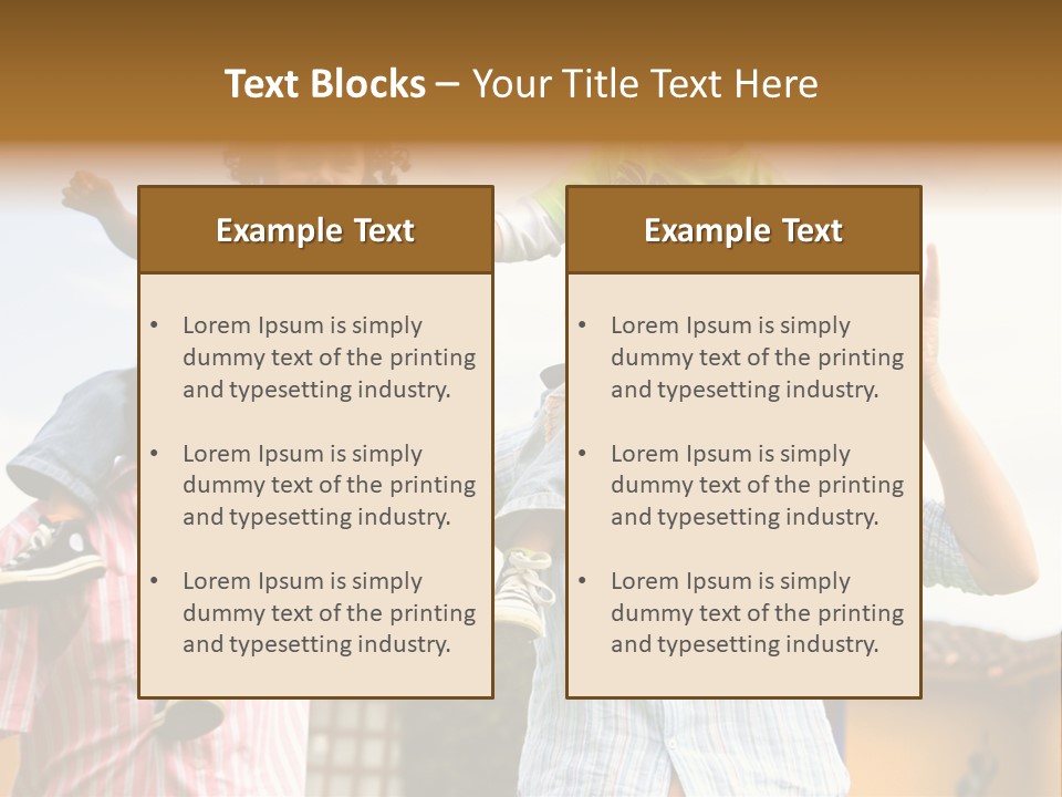 Happy Family Portrait Having Fun Outdoors At Their Home PowerPoint Template