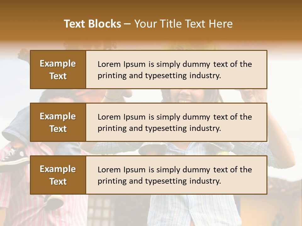 Happy Family Portrait Having Fun Outdoors At Their Home PowerPoint Template