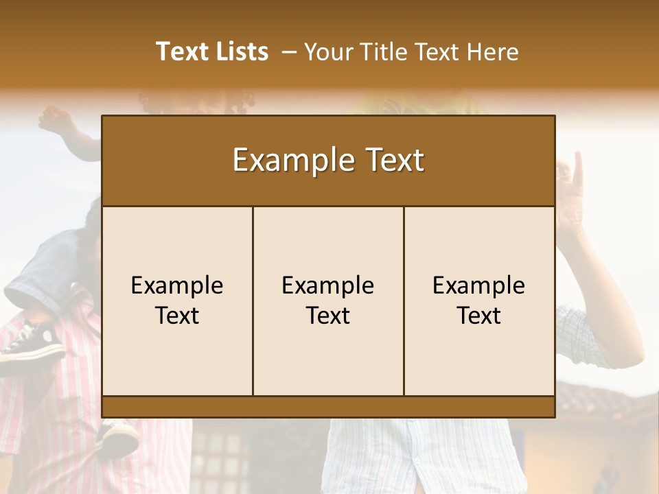 Happy Family Portrait Having Fun Outdoors At Their Home PowerPoint Template