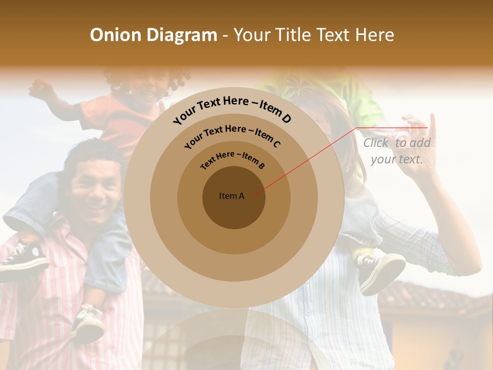 Happy Family Portrait Having Fun Outdoors At Their Home PowerPoint Template