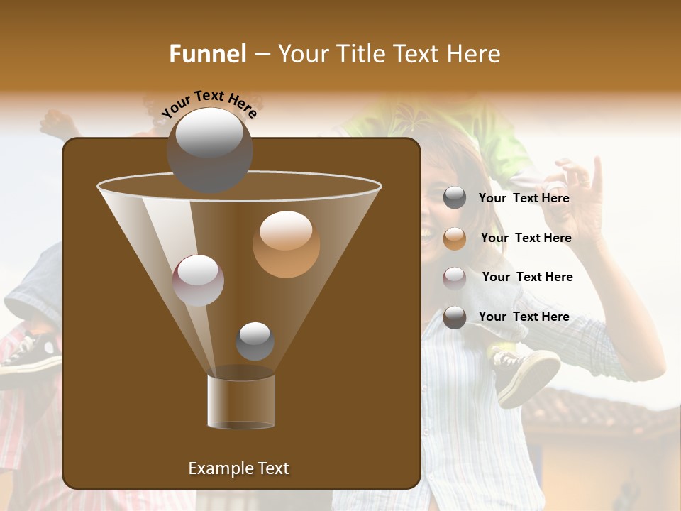 Happy Family Portrait Having Fun Outdoors At Their Home PowerPoint Template