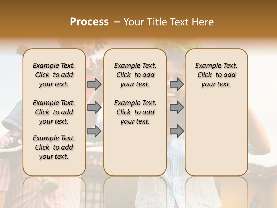 Happy Family Portrait Having Fun Outdoors At Their Home PowerPoint Template