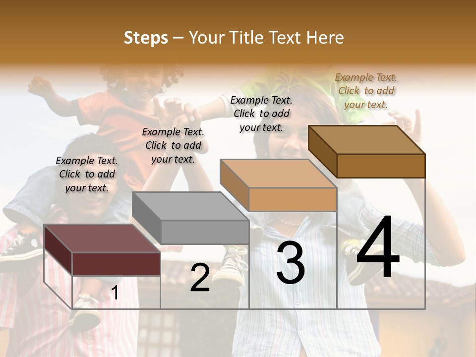 Happy Family Portrait Having Fun Outdoors At Their Home PowerPoint Template