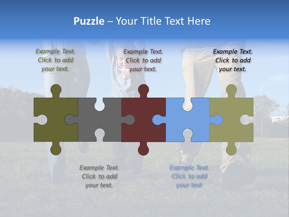 Boy And Parent's Hands PowerPoint Template