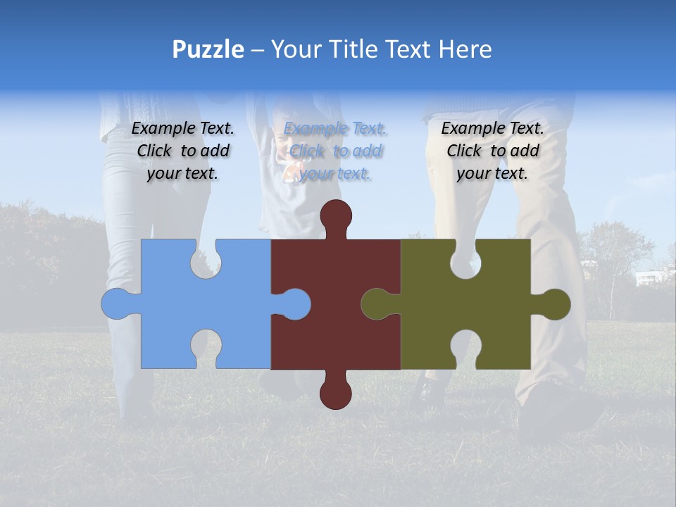 Boy And Parent's Hands PowerPoint Template