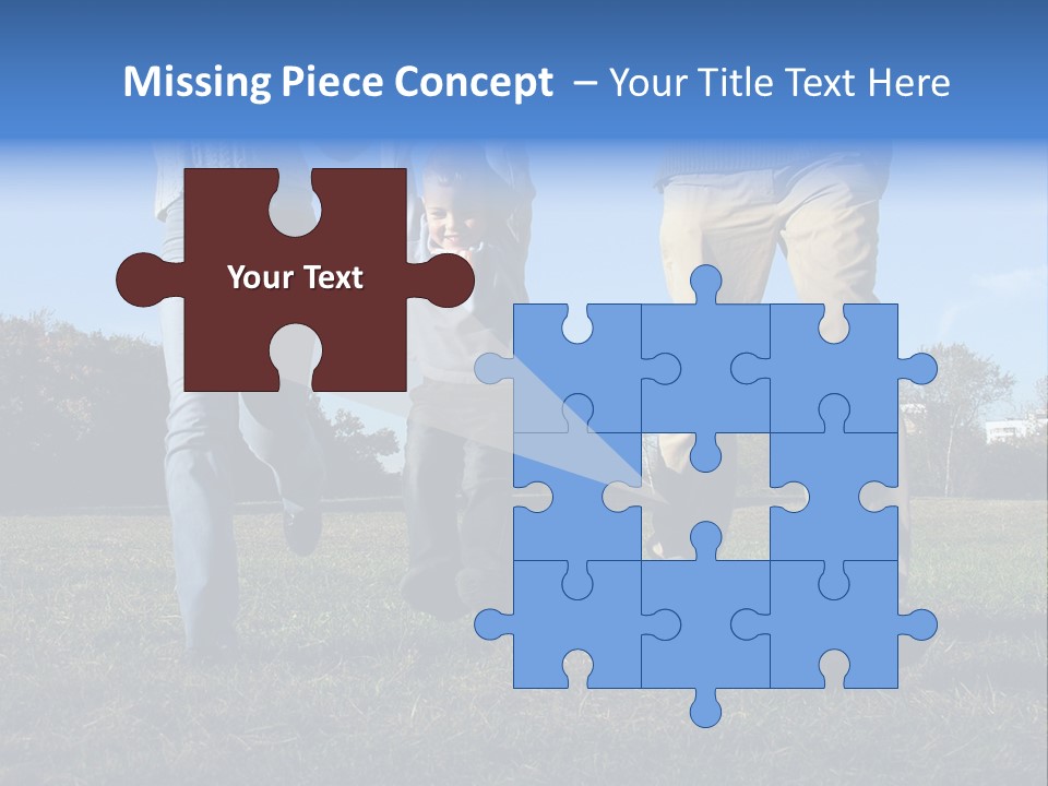 Boy And Parent's Hands PowerPoint Template