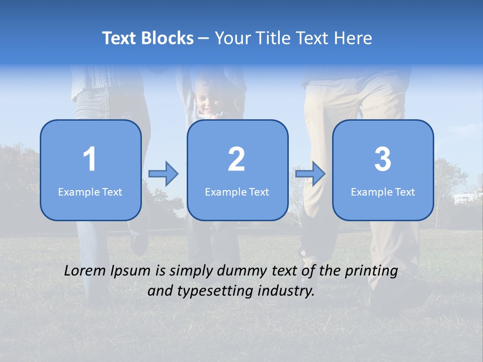 Boy And Parent's Hands PowerPoint Template