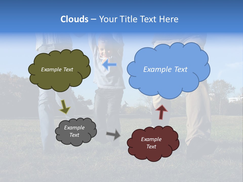 Boy And Parent's Hands PowerPoint Template