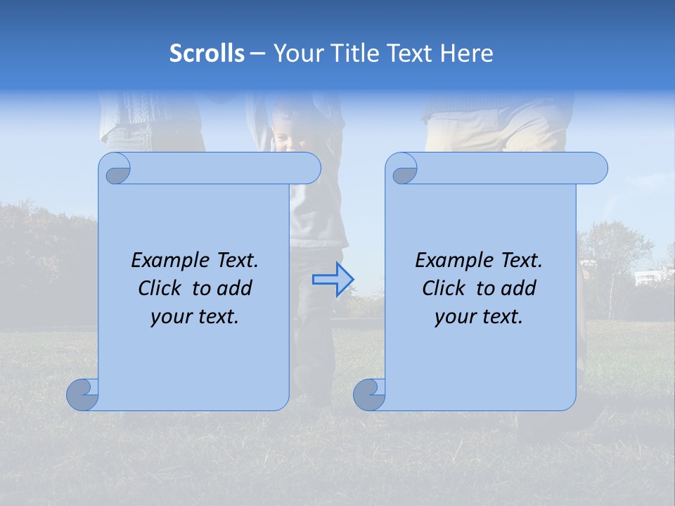 Boy And Parent's Hands PowerPoint Template