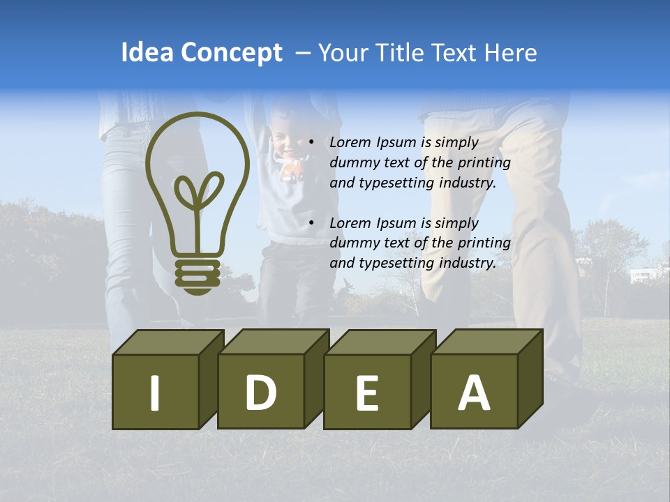 Boy And Parent's Hands PowerPoint Template