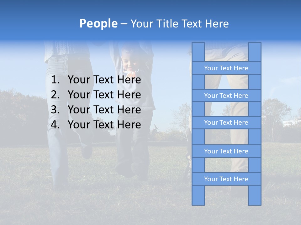 Boy And Parent's Hands PowerPoint Template