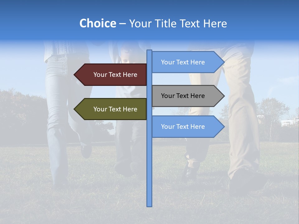 Boy And Parent's Hands PowerPoint Template