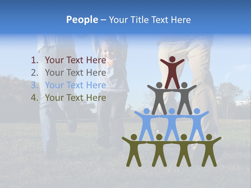 Boy And Parent's Hands PowerPoint Template