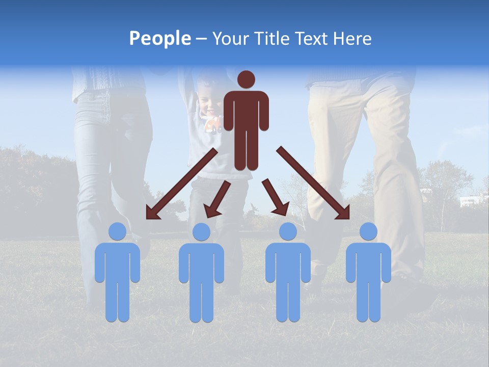 Boy And Parent's Hands PowerPoint Template