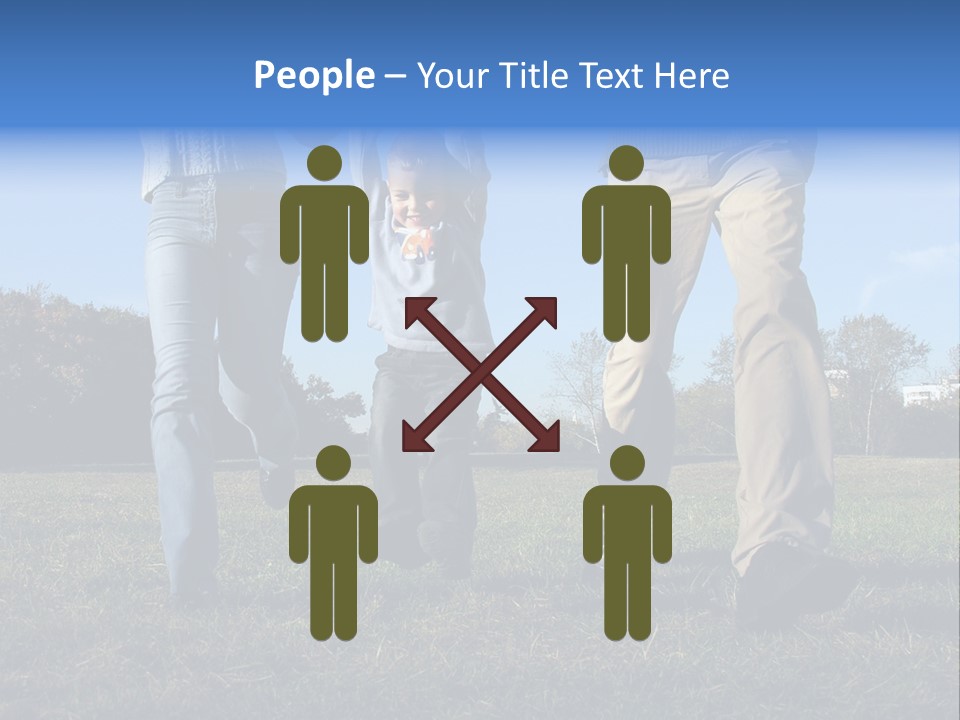 Boy And Parent's Hands PowerPoint Template