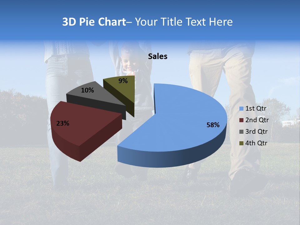 Boy And Parent's Hands PowerPoint Template