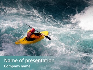 A Kayaker PowerPoint Template