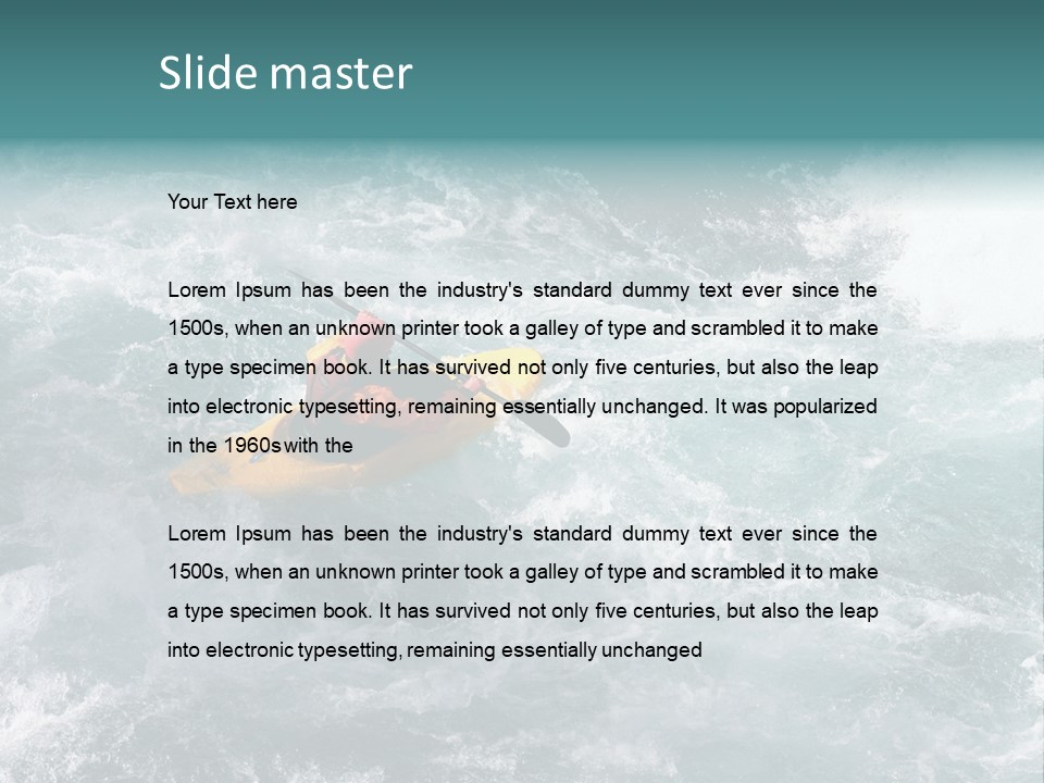 A Kayaker PowerPoint Template