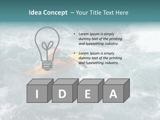 A Kayaker PowerPoint Template