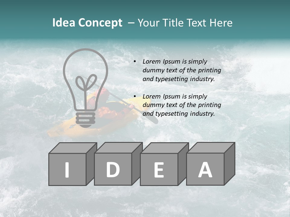 A Kayaker PowerPoint Template