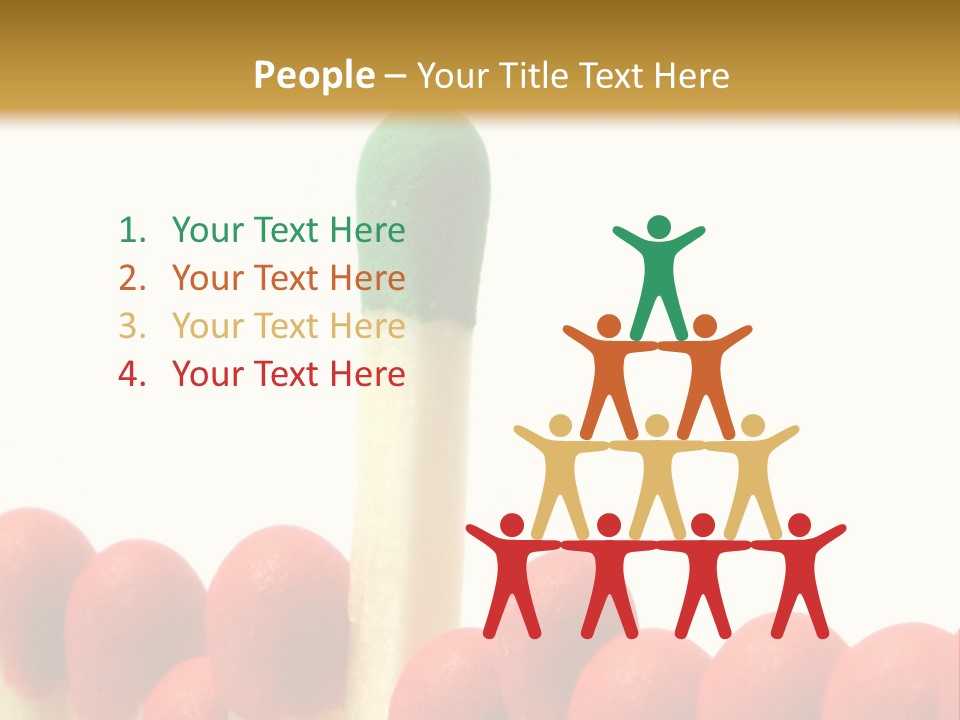 Group Leader #3, Focus Is Set On The Leader's Top PowerPoint Template