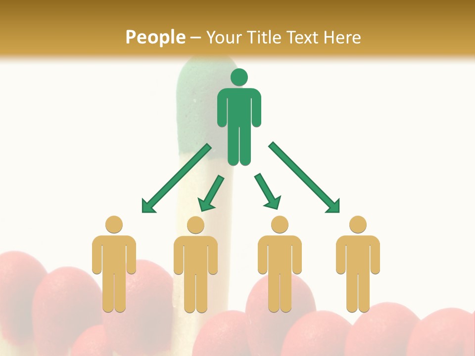 Group Leader #3, Focus Is Set On The Leader's Top PowerPoint Template