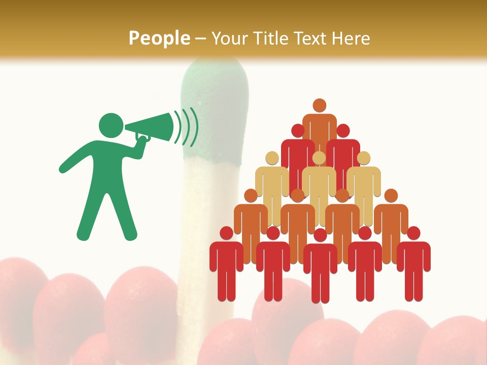 Group Leader #3, Focus Is Set On The Leader's Top PowerPoint Template