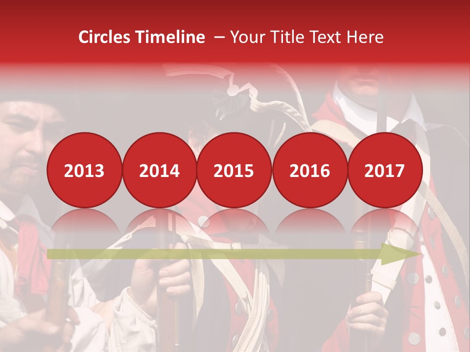 Three Continental Regular Soldiers Stand In Formation Before Battle. PowerPoint Template