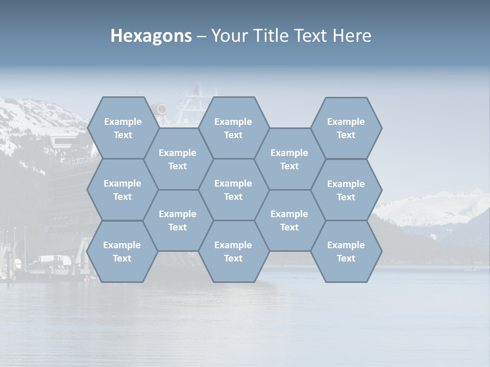 Docked Alaskan Cruise Ship PowerPoint Template