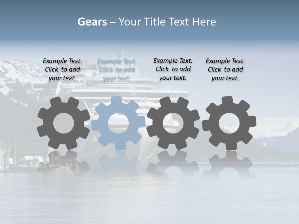 Docked Alaskan Cruise Ship PowerPoint Template