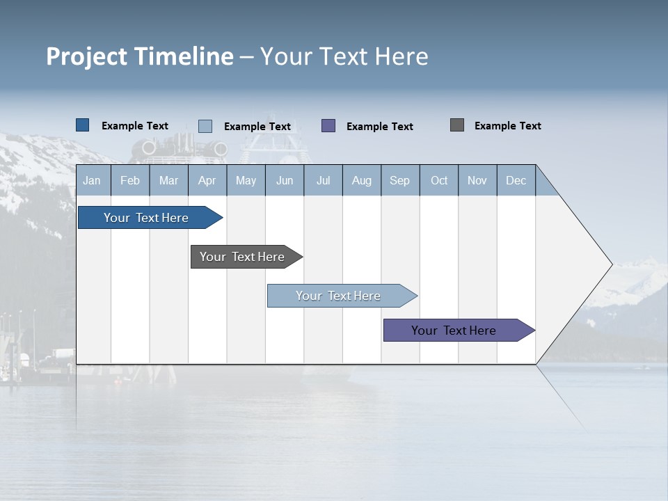Docked Alaskan Cruise Ship PowerPoint Template