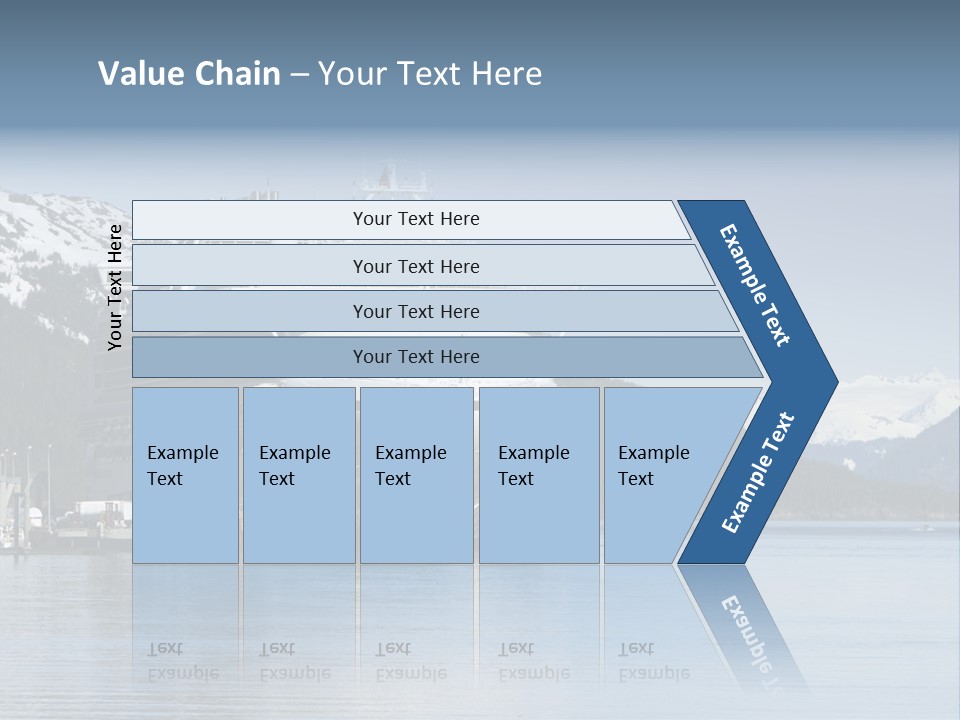 Docked Alaskan Cruise Ship PowerPoint Template