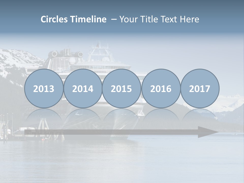 Docked Alaskan Cruise Ship PowerPoint Template