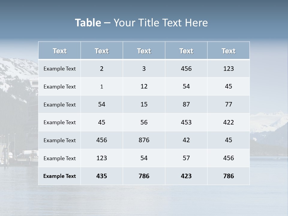 Docked Alaskan Cruise Ship PowerPoint Template