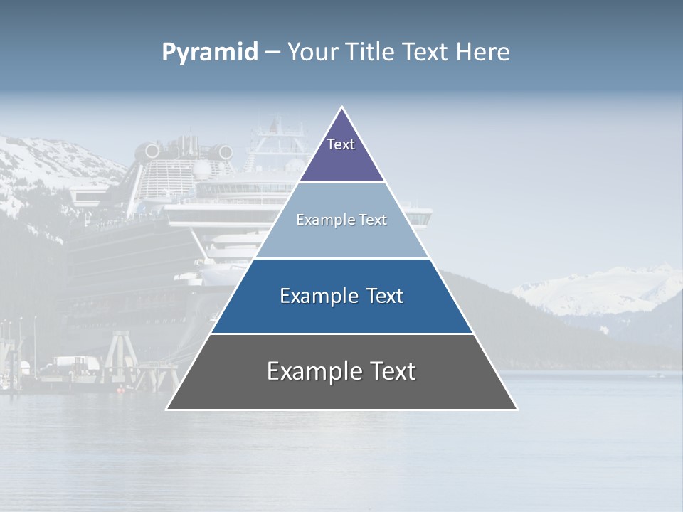 Docked Alaskan Cruise Ship PowerPoint Template