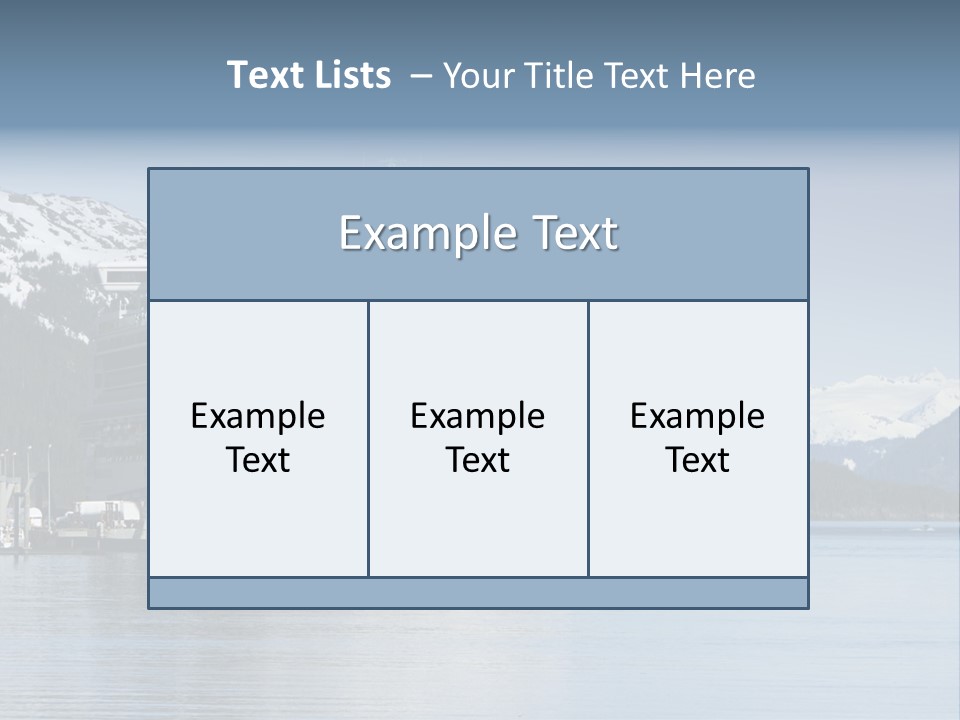 Docked Alaskan Cruise Ship PowerPoint Template