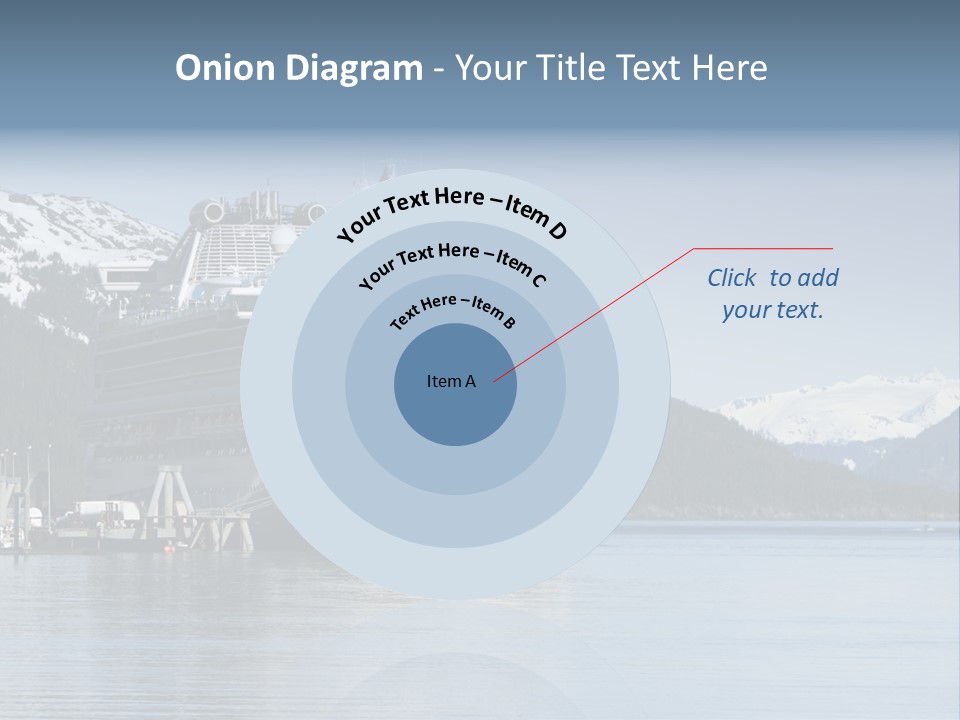 Docked Alaskan Cruise Ship PowerPoint Template