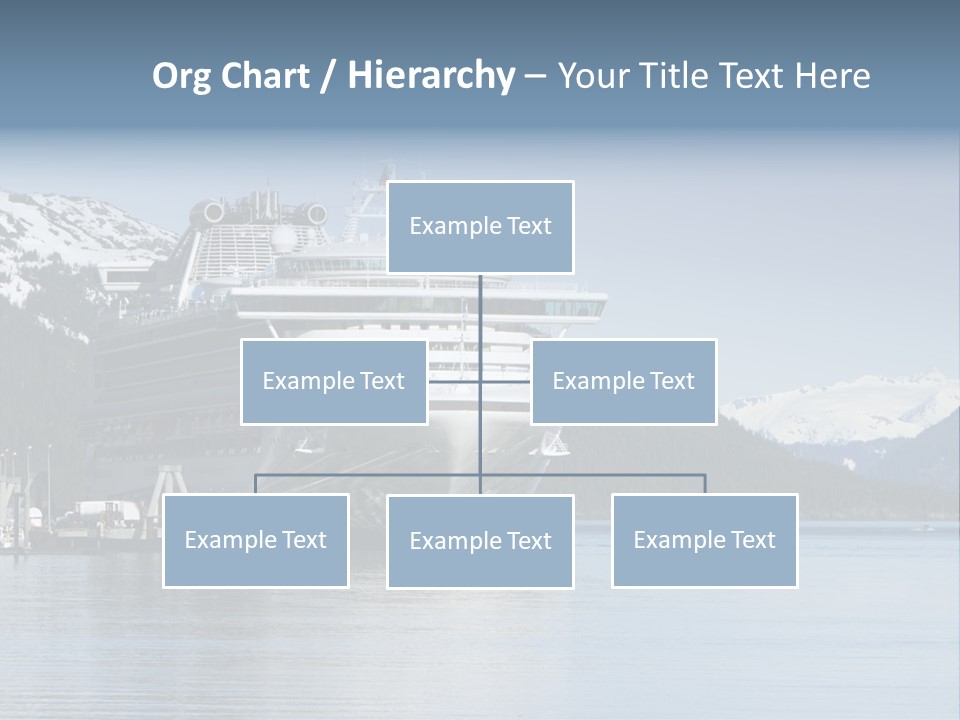 Docked Alaskan Cruise Ship PowerPoint Template