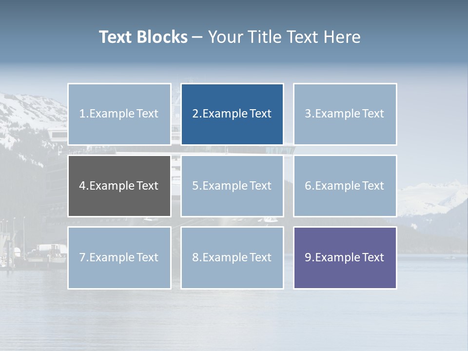 Docked Alaskan Cruise Ship PowerPoint Template