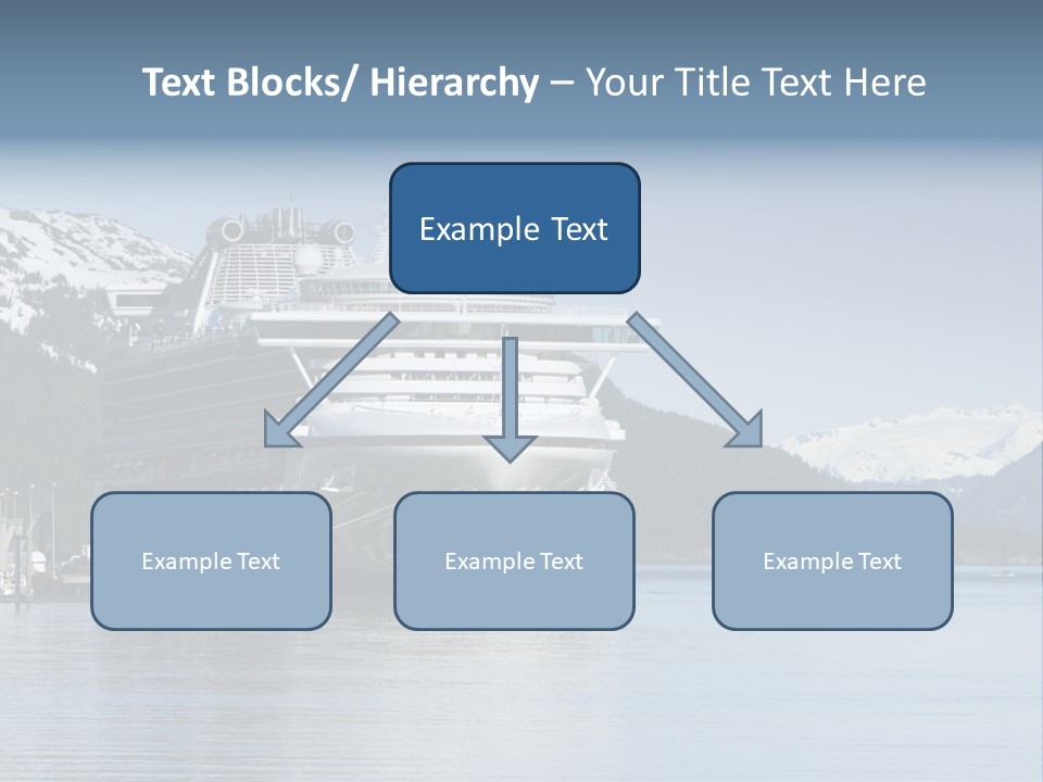 Docked Alaskan Cruise Ship PowerPoint Template